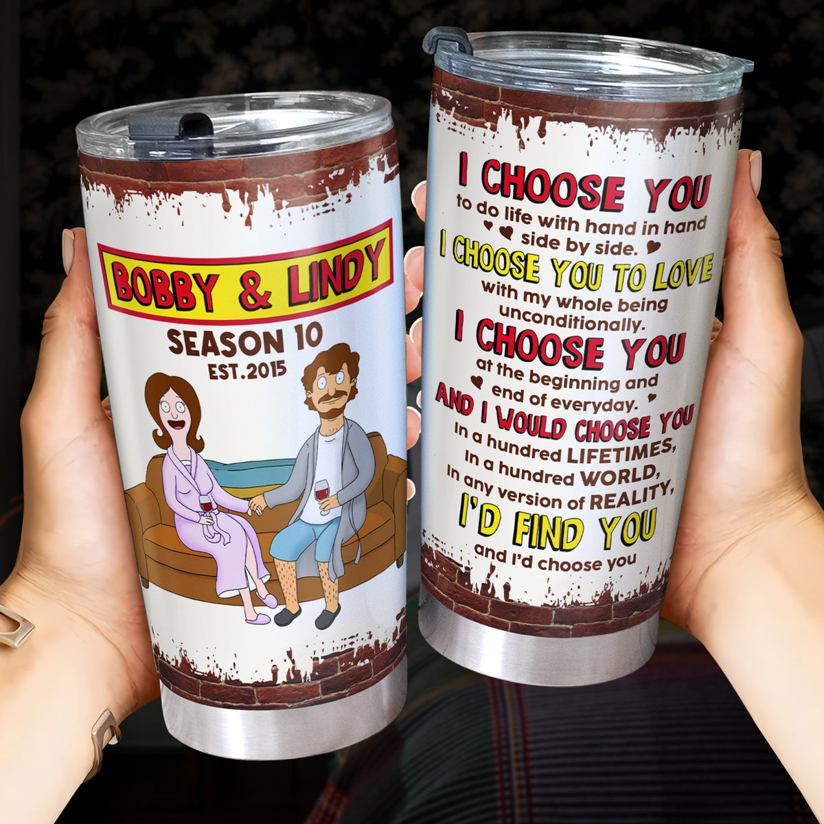 Personalized Gift For Couples 20oz Tumbler I Choose You 03OHTI280225PA-Homacus