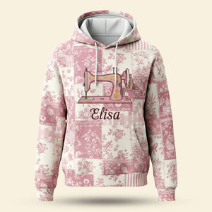 Sewing Lover Toile de Jouy Personalized Hoodie - Personalized Gifts For Sewing Lover Hoodie 02PGTI201125-Homacus