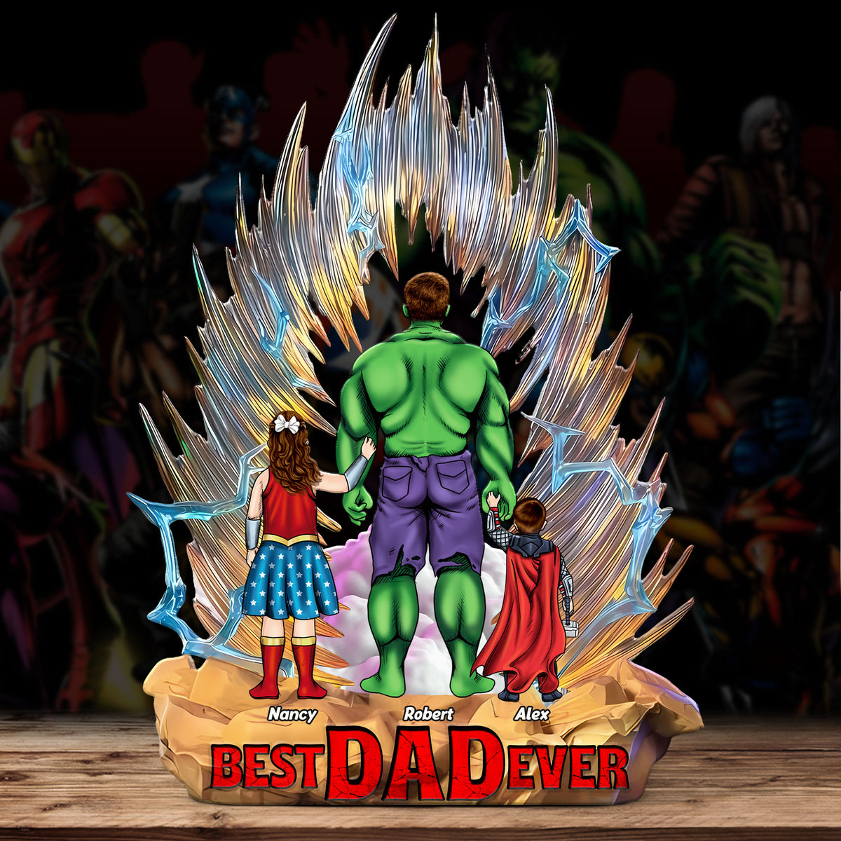 Personalized Gifts For Dad Acrylic Plaque, Best Dad Ever-Homacus