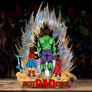 Personalized Gifts For Dad Acrylic Plaque, Best Dad Ever-Homacus