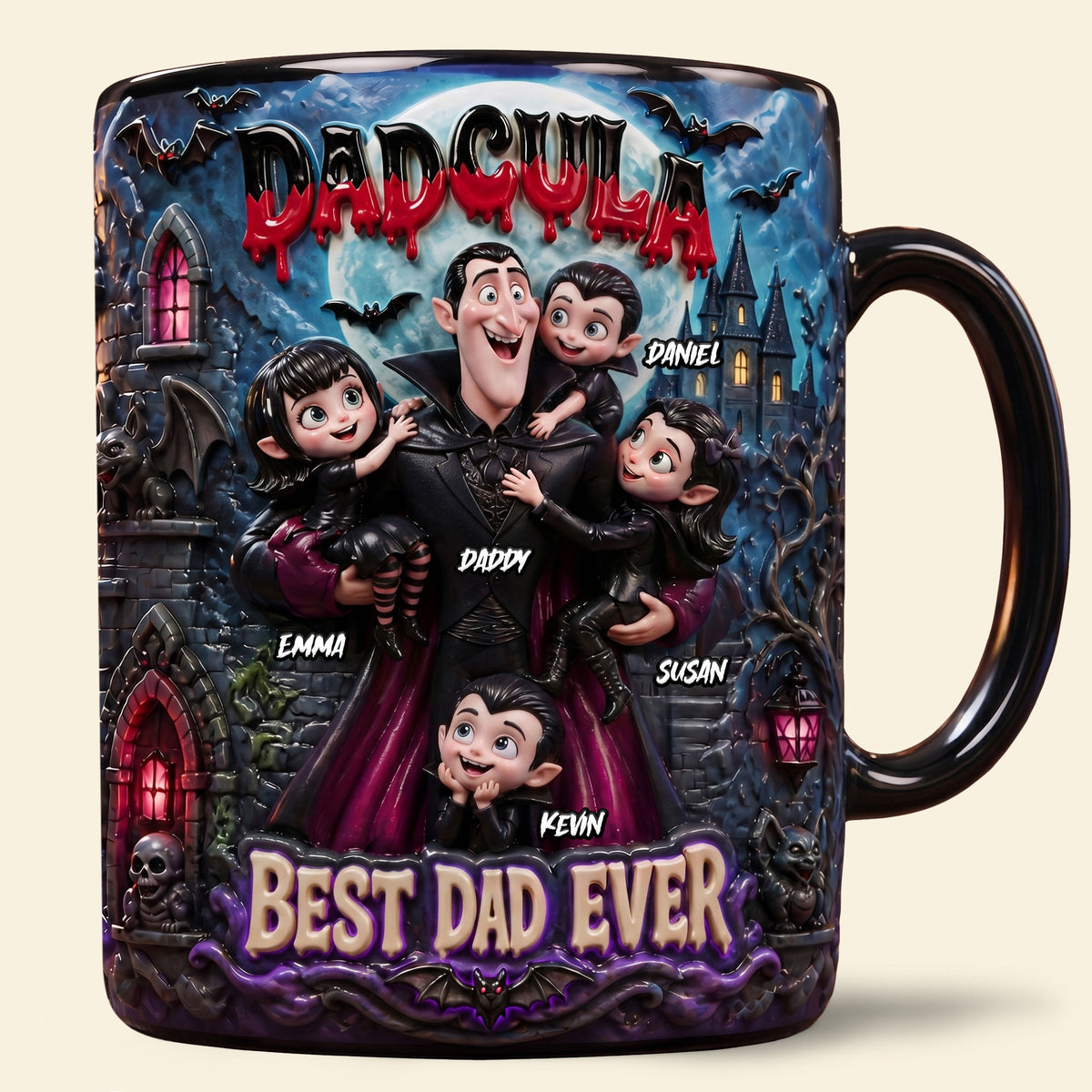 Cool Dracula Dad Magic Mug, Personalized Gifts For Dad 03qhti060526-Homacus