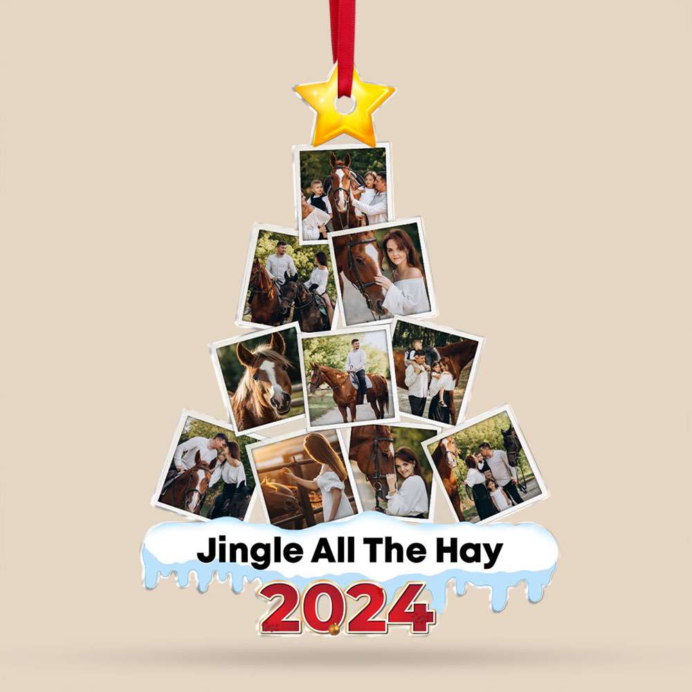 Horse Custom Photo Acrylic Christmas Ornament 0211HUTI260924 ct141124-Homacus