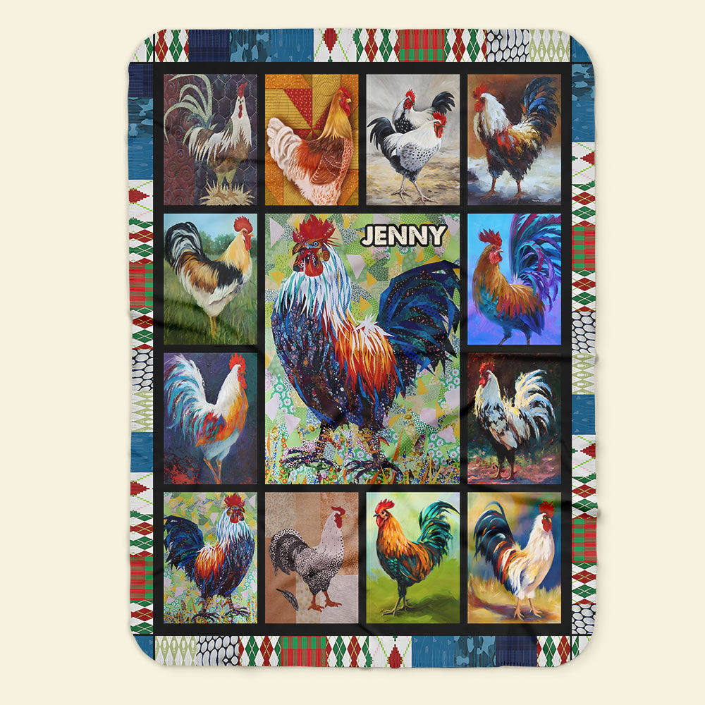Personalized Gifts For Chicken Lover Blanket, Rooster Art 04qhti261224-Homacus