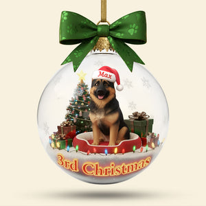 Personalized Gifts For Dog Lovers, Dog Custom Photo Acrylic Christmas Ornament 01hyti041125-Homacus