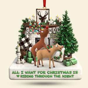 Deer Buck Couple Acrylic Ornament, Personalized Gifts For Couple 03qhti041125-Homacus