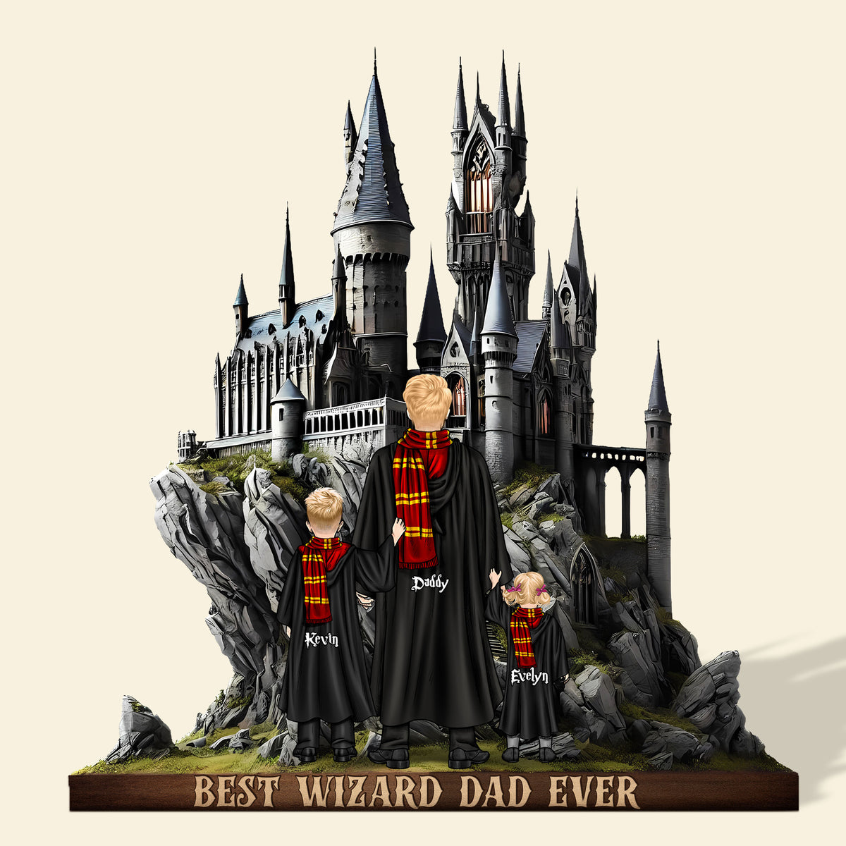 Wizard Dad Plaque - Personalized Gifts For Dad 05xqti020525-Homacus