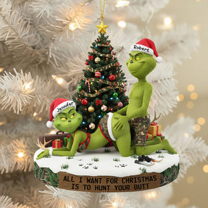Naughty Green Couple Ornament - Personalized Gifts For Hunting Couple 02ohti300925-Homacus