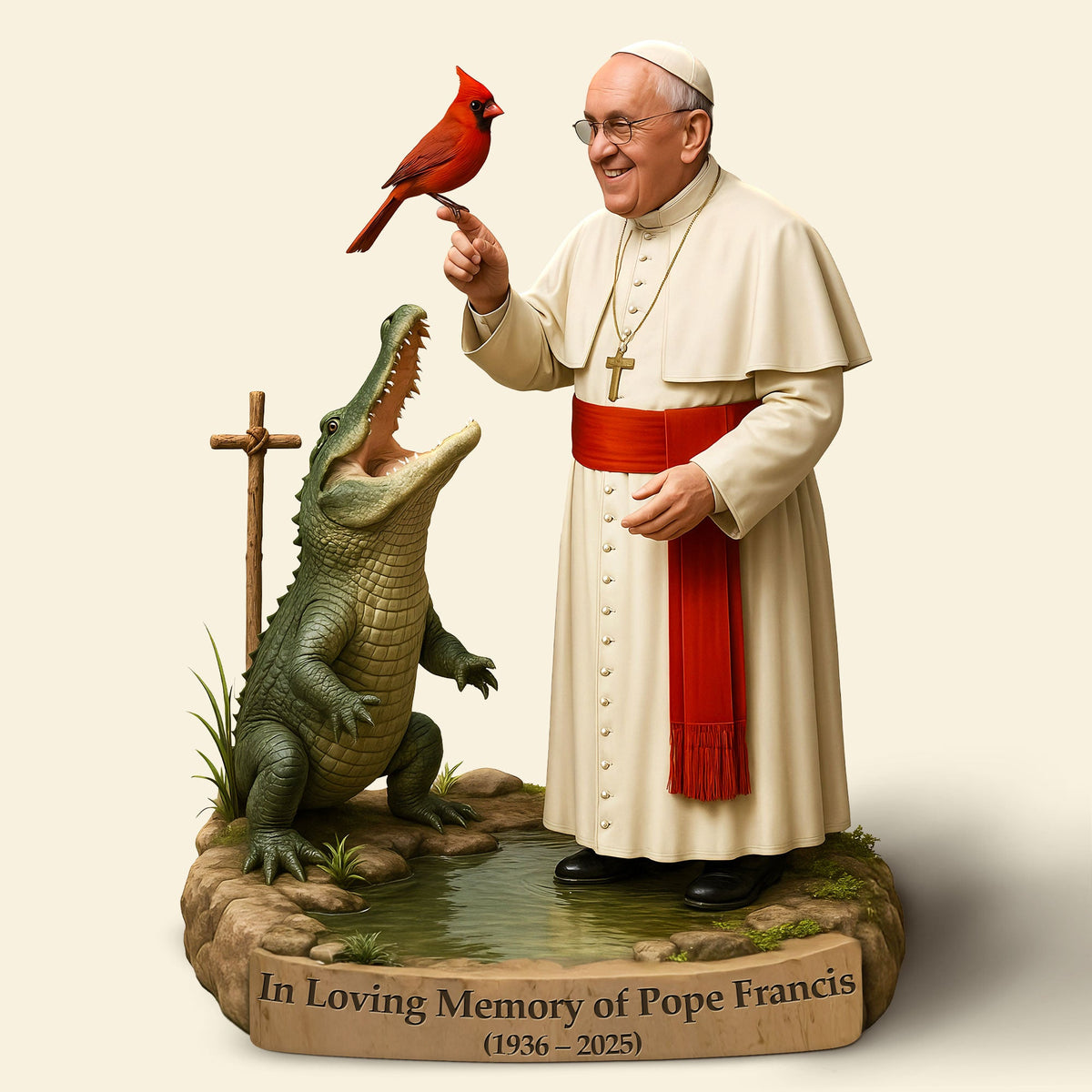 In Loving Memory Of Pope Francis Plaque - Gift For Christian 01OHTI220425-Homacus