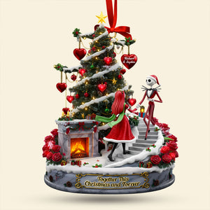 Forever Spooky Couple Ornament - Personalized Gifts For Couple 02pati170925-Homacus