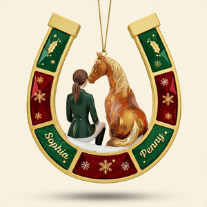 Horse-loving Girl Ornament - Personalized Gifts For Horse Lovers 05pgti031025-Homacus