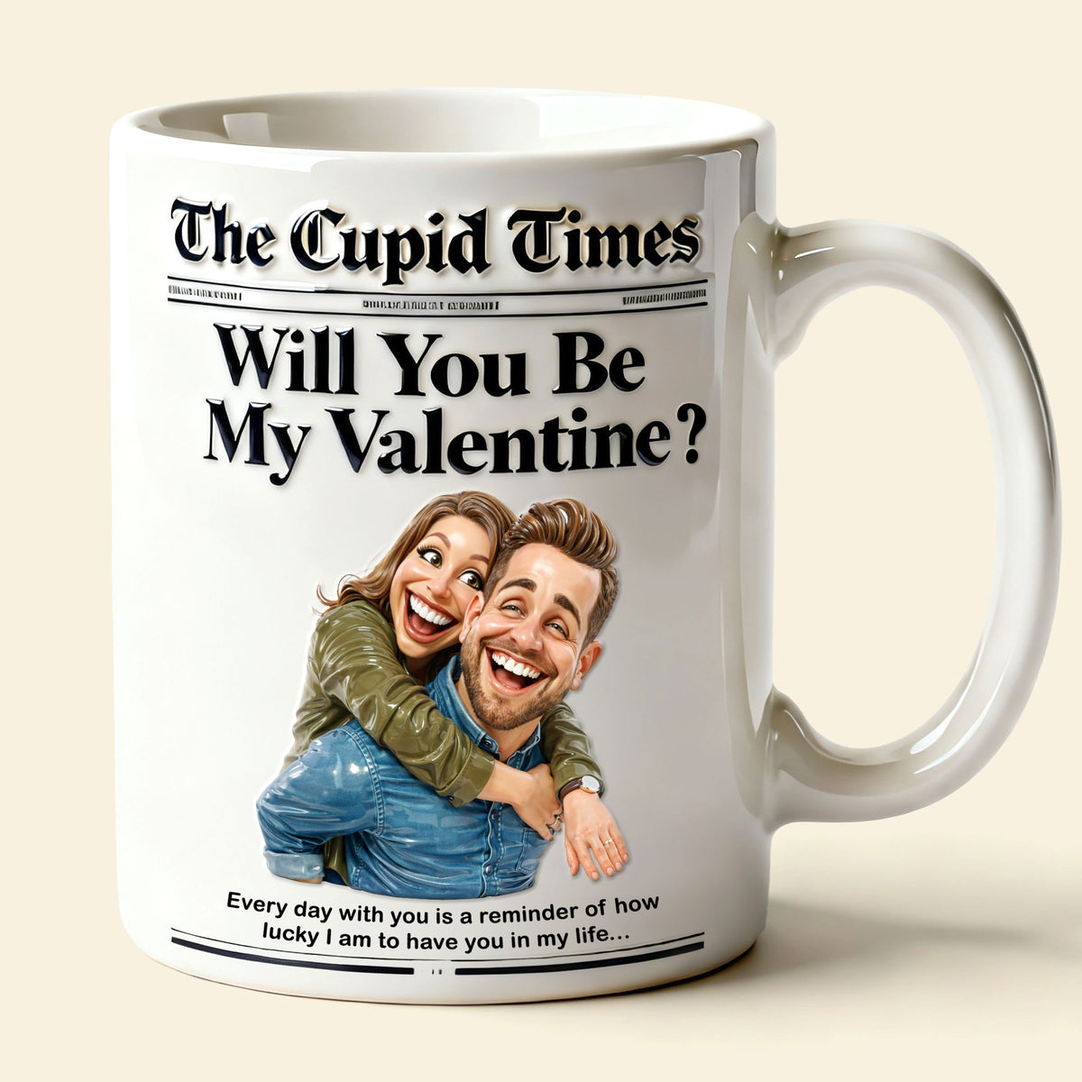 Newspaper Couple Custom Photo Coffee Mug - Personalized Gifts For Couple 01nati070126-Homacus