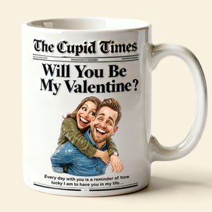 Newspaper Couple Custom Photo Coffee Mug - Personalized Gifts For Couple 01nati070126-Homacus