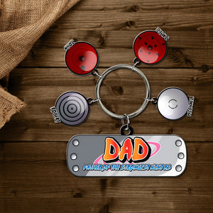Personalized Gifts For Gamer Dad Keychain With Sharingan Charms 01OHDC290524-Homacus