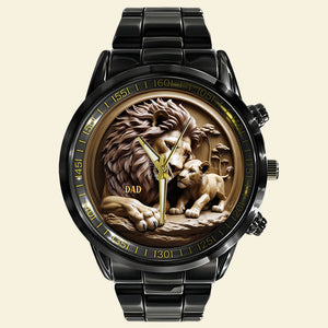 Lion Dad Men's Watch - Personalized Gifts For Dad 03nati210425-Homacus