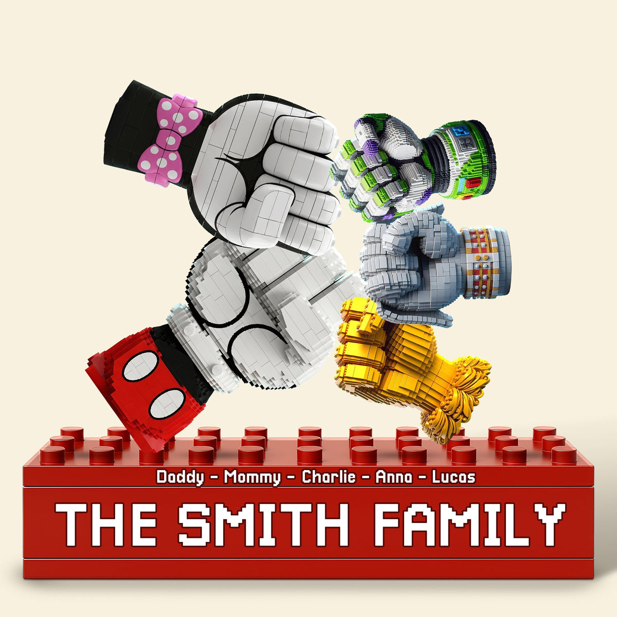 Cartoon Fist Bump Family Plaque - Personalized Gifts For Family 02ohti260525-Homacus