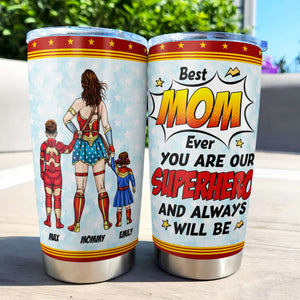 Personalized Gifts For Mom Tumbler Best Hero Mom Ever Mother's Day 03HUTI190325PA-Homacus