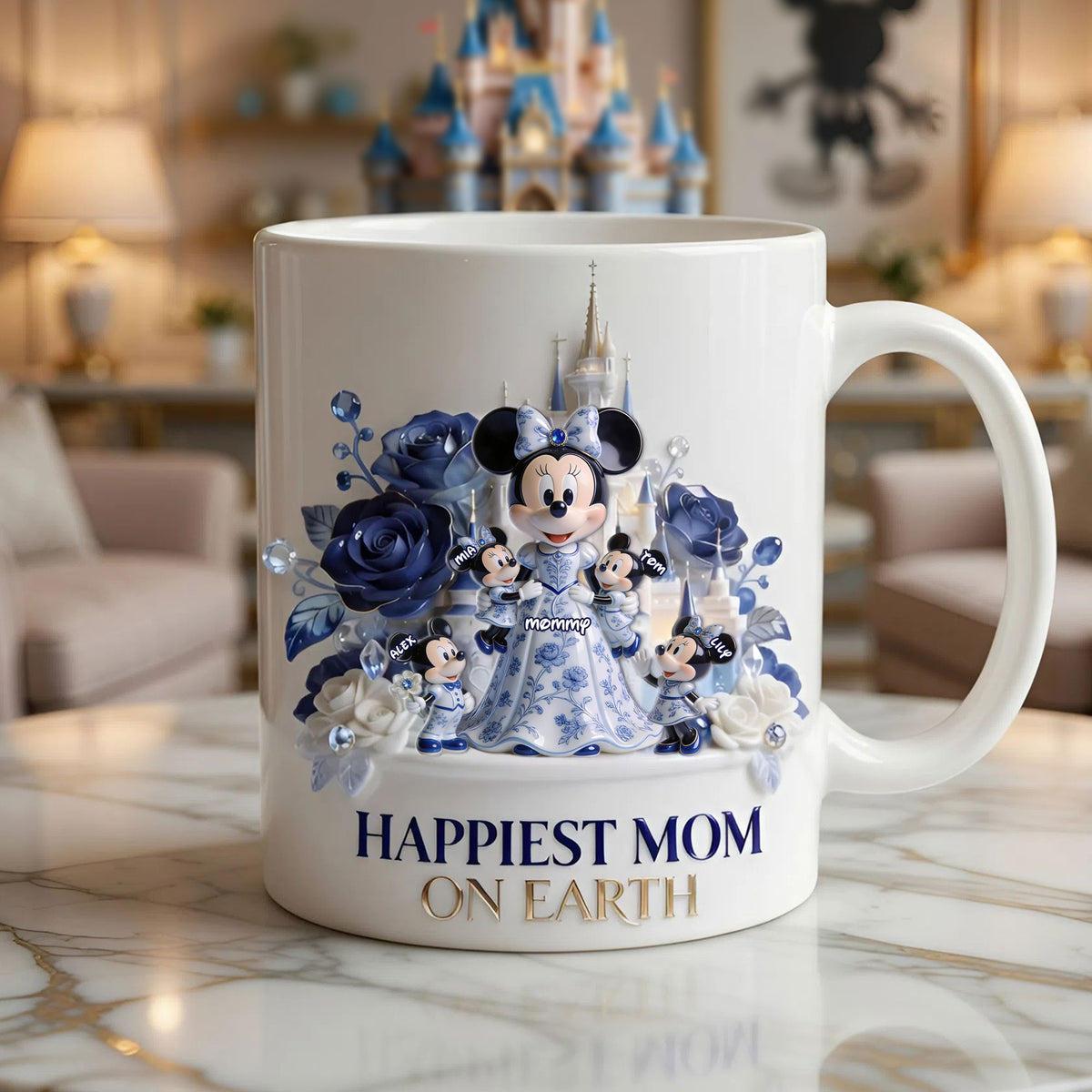 Happiest Mom Fairytale Coffee Mug - Personalized Gifts For Mom 01PGTI150426-Homacus