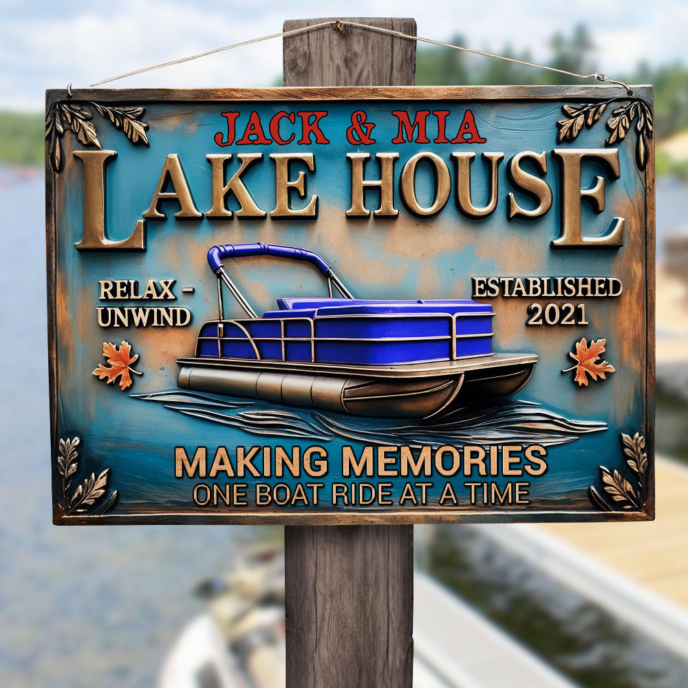 Lake House Entrance Metal Sign - Personalized Gifts For Pontoon Lovers 05qhti200525-Homacus
