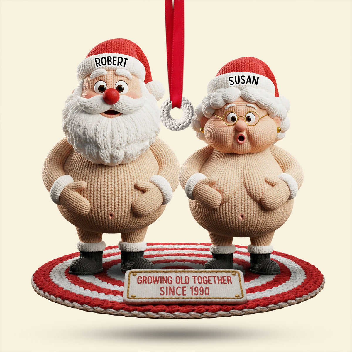 Naughty Old Couple Ornament - Personalized Gifts For Couple 02ohti091025-Homacus