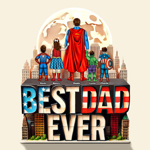 Super Dad Plaque - Personalized Gifts For Dad 012huti190425pa-Homacus