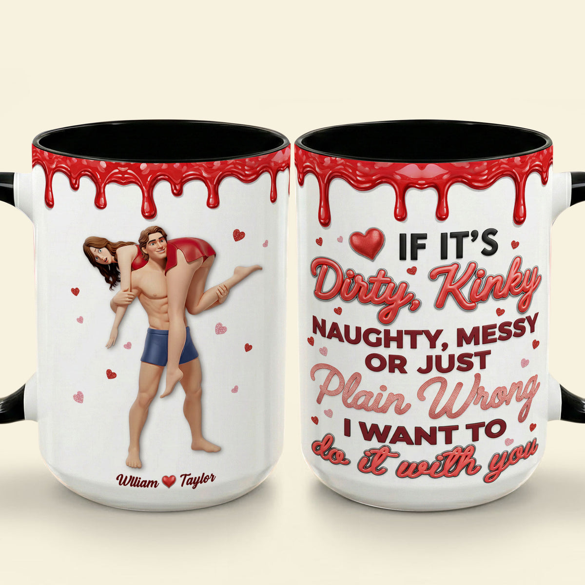 Sassy Couple Black Coffee Mug - Personalized Gifts For Couples 04HUTI300126-Homacus