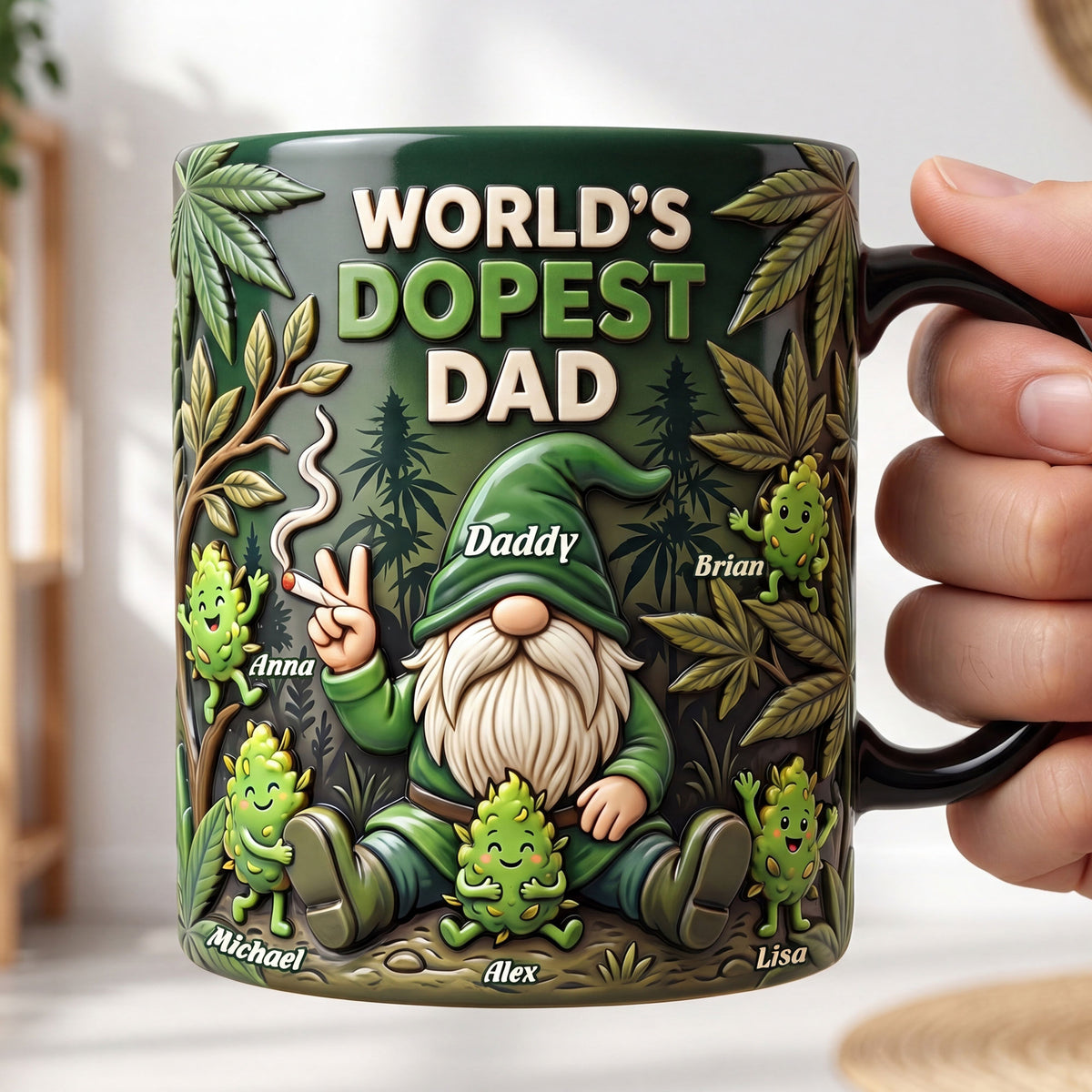 Gnome Weed Dad Magic Coffee Mug - Personalized Gifts For Dad 02nati050526-Homacus