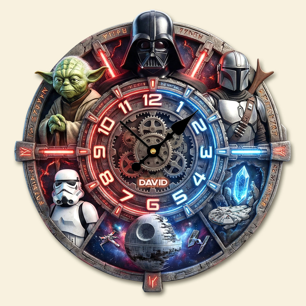 Fantasy Hanging Wall Clock - Personalized Gifts 05huti241225-Homacus