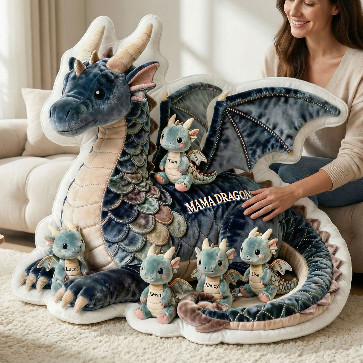 Dragon Mom Pillow - Personalized Gifts For Mother's Day Pillow 04NATI110226-Homacus