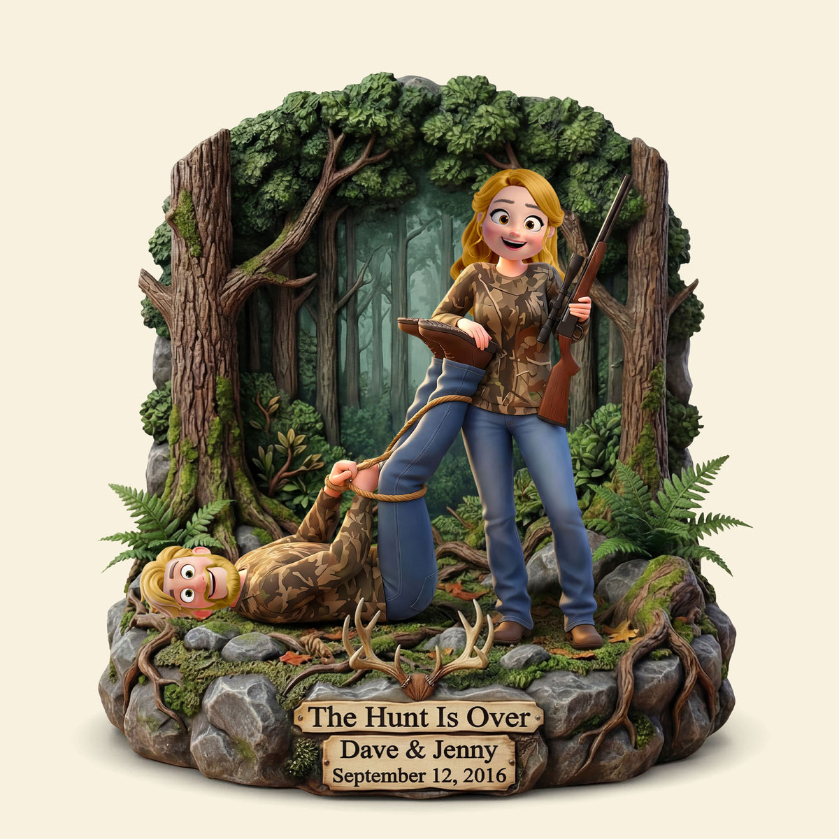 Hunting Couple Acrylic Plaque - Personalized Gifts For Couple Plaque 02HUTI200126HG-Homacus