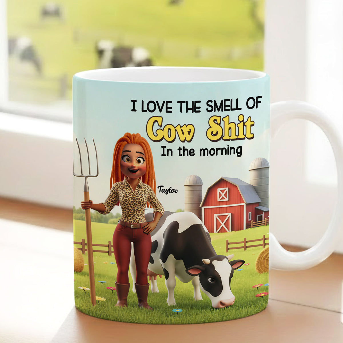 Cow Farmer Coffee Mug - Personalized Gifts For Farmer Coffee Mug 04NATI251125-Homacus