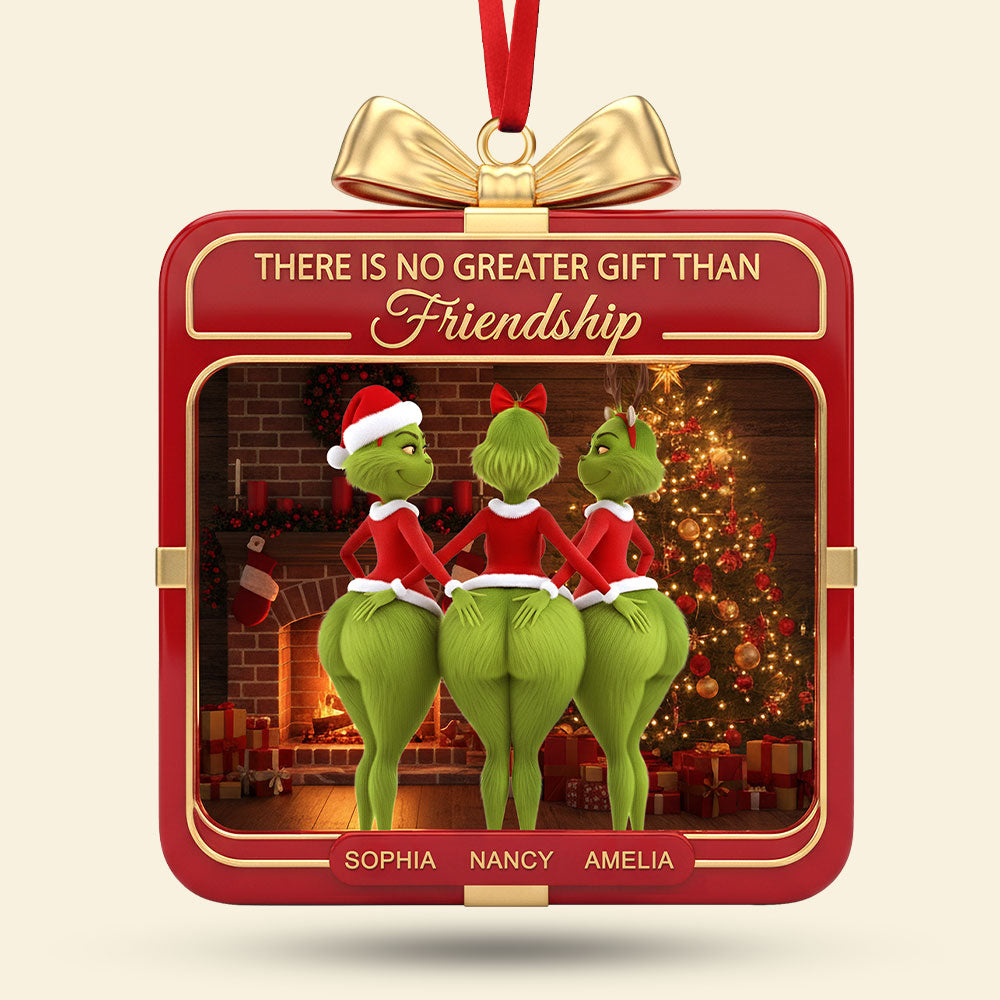 Green Monster Besties Ornament - Personalized Gift For Best Friends Christmas Ornament 05OHTI201125-Homacus