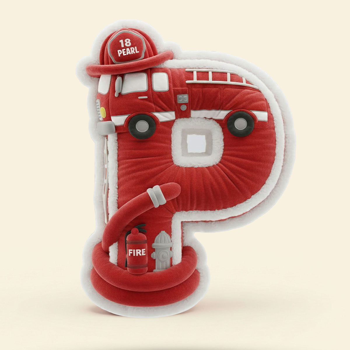 Firefighter Alphabet Initial Letters Custom Shaped Pillow - Personalized Gifts For Firefighters 03ohti081225-Homacus