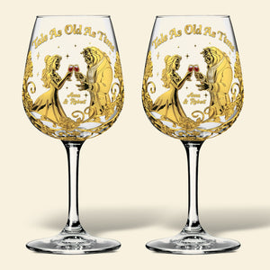 Fairytale Couple Wine Glass - Personalized Gifts For Couple 01tgti060825-Homacus