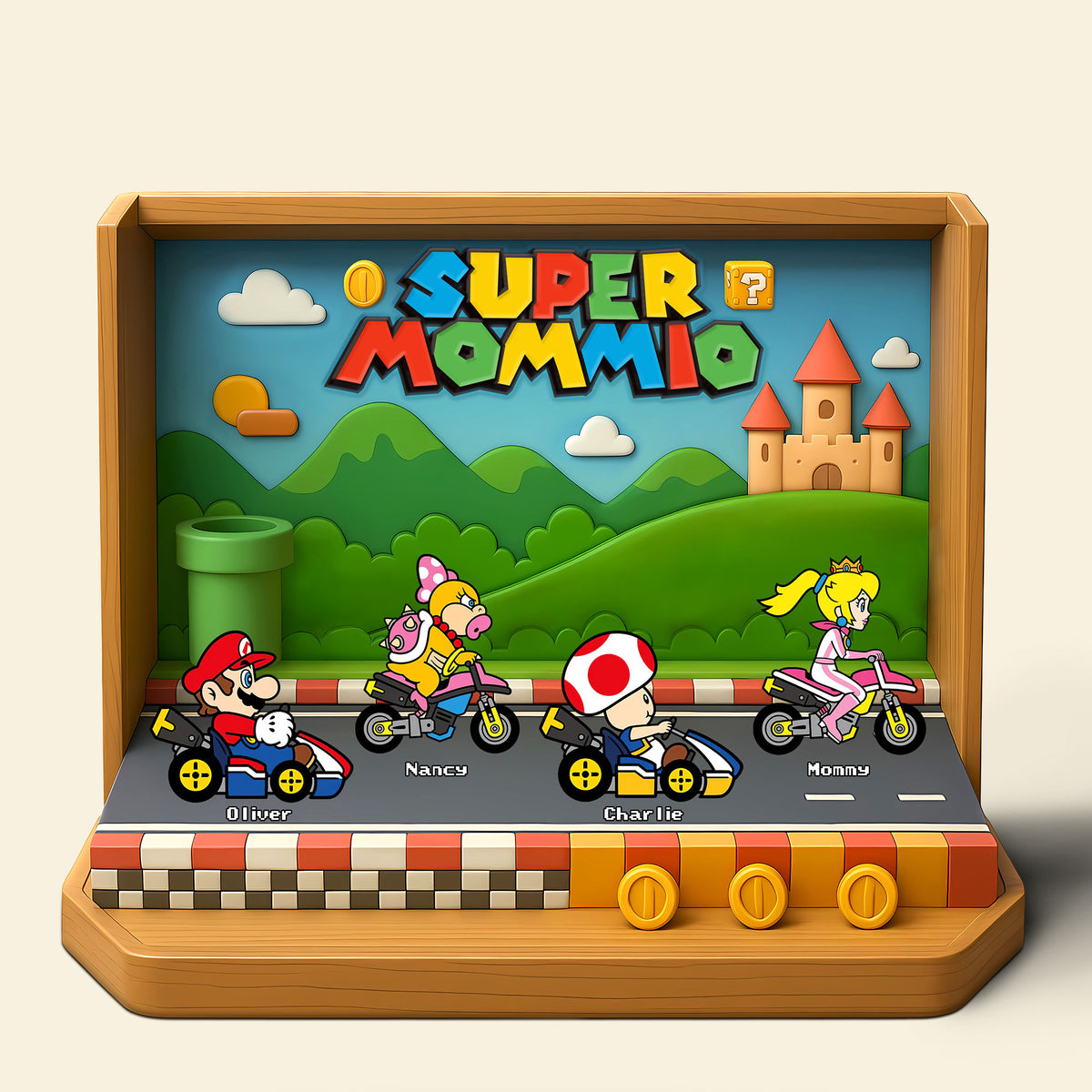 Personalized Gifts For Mom Acrylic Plaque Best Racing Mama 031NATI140425-Homacus