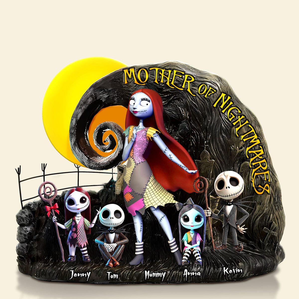 Merry Frights Mom Plaque – Personalized Christmas Gift For The Queen Of Chaos 01ohti100425-Homacus