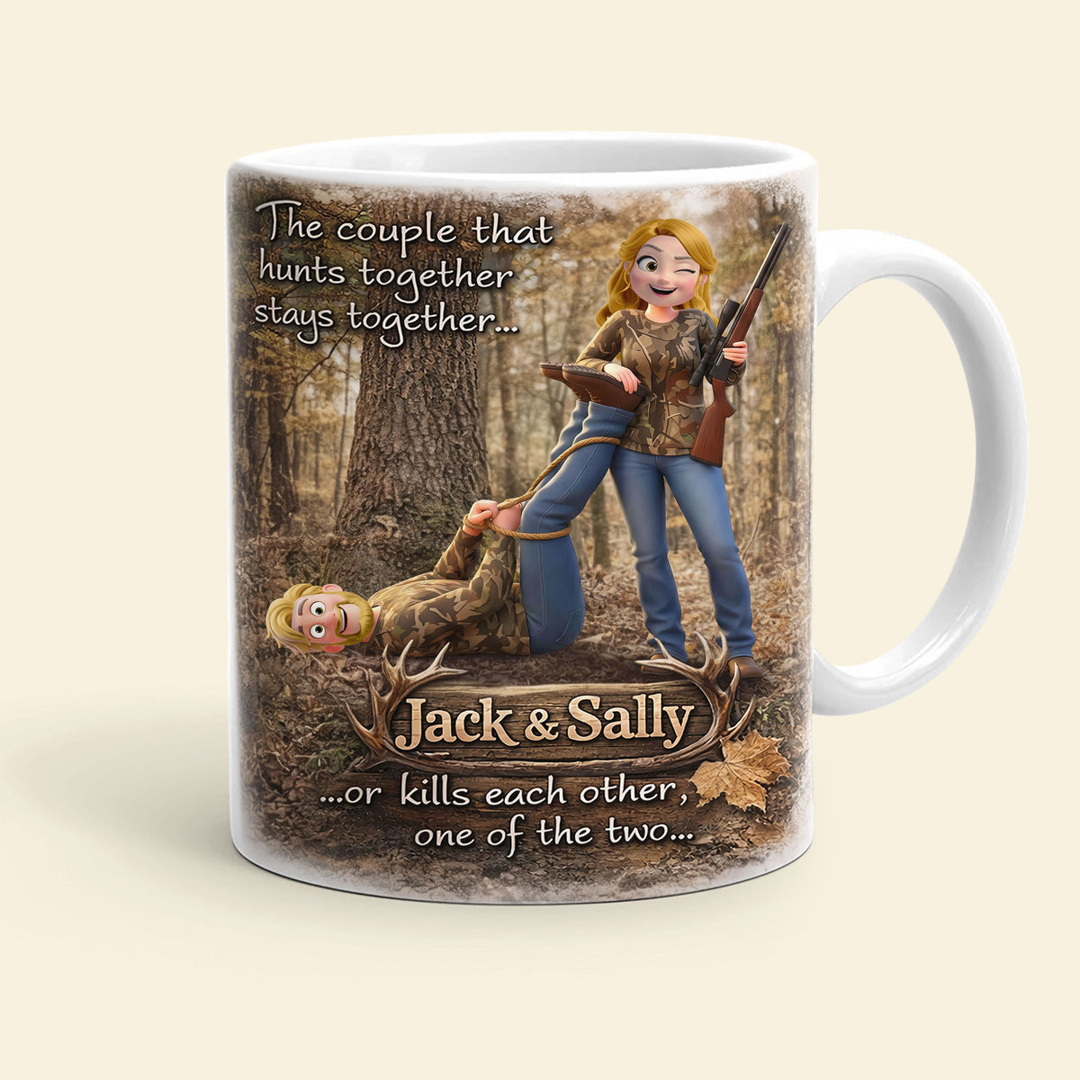 Hunting Couple Coffee Mug - Personalized Gifts For Couple 03huti270126-Homacus