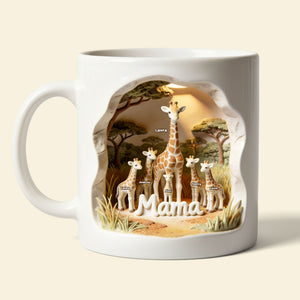 Giraffe Mom Coffee Mug - Personalized Gifts For Mother 02toti100226-Homacus