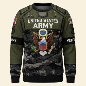 Military Knitted Ugly Sweater - Personalized Gifts For Veteran Ugly Sweater 02PATI051125-Homacus