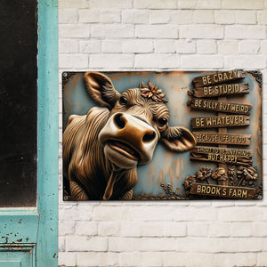 Happy Farm Metal Sign - Personalized Gifts For Farmer 01QHTI210525-Homacus