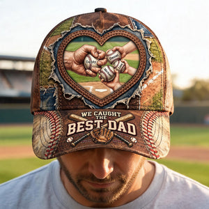Best Catch Baseball Dad Cap - Personalized Gift For Dads 04NATI060526-Homacus