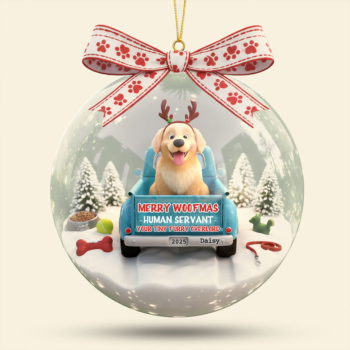 Cute Dog On The Car Ornament - Personalized Gifts For Dog Lovers 04tgti011025-Homacus