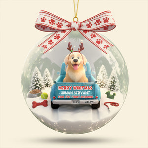 Cute Dog On The Car Ornament - Personalized Gifts For Dog Lovers 04tgti011025-Homacus