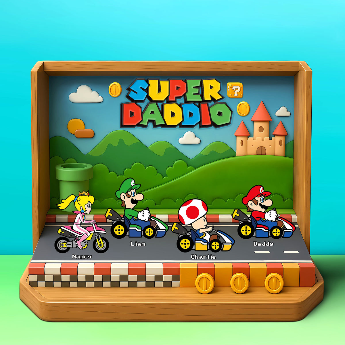 Personalized Gifts For Dad Acrylic Plaque Best Racing Dad 032NATI140425-Homacus