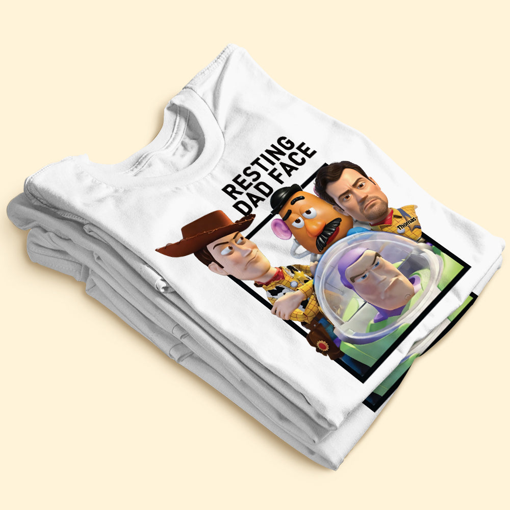 Fun Custom Photo Resting Dad Face Shirt, Personalized Gifts For Dad 01qhti180426-Homacus