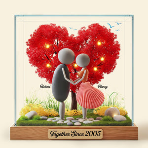 Pebble Couple Plaque - Personalized Gifts For Couple 01nati020625-Homacus