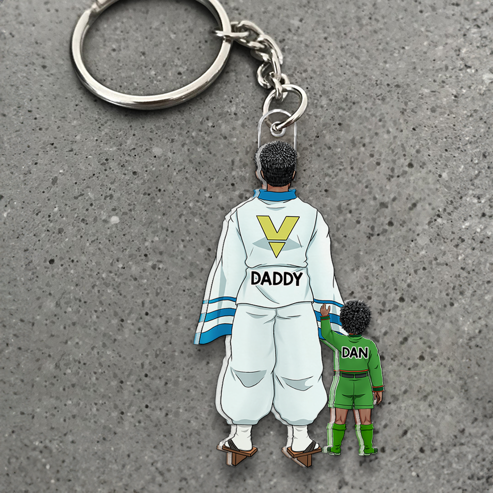 Cartoon Family Keychain Personalized Gifts For Dad 06qhhu070525hg-Homacus