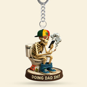 Doing Dad Sh** Keychain - Personalized Gifts For Dad 04toti190525-Homacus