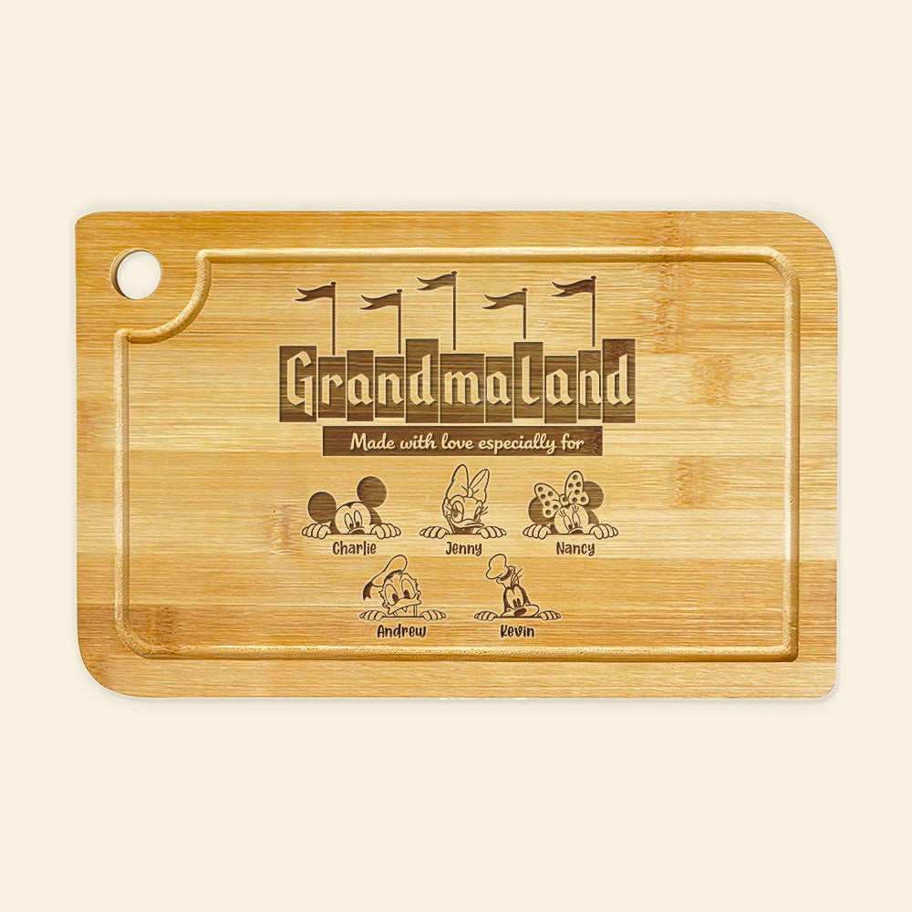 Grandma Kids Cutting Board - Personalized Engraved Cutting Board For Grandma 01HUTI110226-Homacus