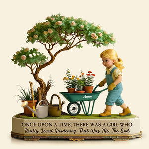 Cute Gardening Girl Plaque - Personalized Gifts For Gardening Lovers 02qhti090725-Homacus