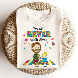 Personalized Gifts For Autism Awareness Shirt Cartoon Parent And Kids 02KATI190225HH-Homacus